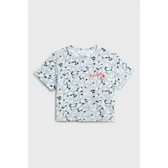 KOAJ - Camiseta crop top crema clara con arte de Mickey Niña