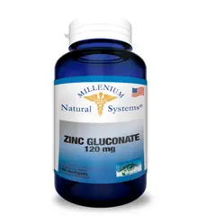 NATURAL SYSTEM - SUPLEMENTO GLUCONATO DE ZINC X 120 CAPSULAS BLANDAS