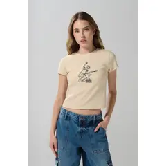 KOAJ - Camiseta de Scooby-Doo kaki clara cuello redondo Mujer