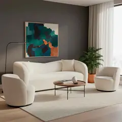 GENERICO - Juego de Sala Moderno Altadena 390 blanco