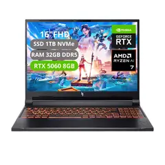 ACER - PORTATIL NITRO V16 AI RYZEN AI 7 350 RAM 32GB SSD 1TB RTX 5060 8GB
