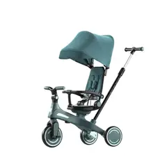 GENERICO - Triciclo Coche Paseador Función 5 En 1 Para Niños Azul