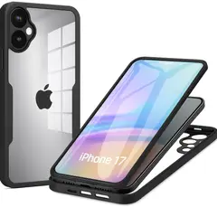 GENERICO - Estuche Protector Case Funda Full 360 Para Iphone 17 Negro