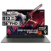 ASUS - PORTÁTIL 16″ RYZEN 9 16GB RAM 512GB SSD WUXGA GRIS + KASPERSKY