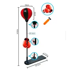 GENERICO - Kit Boxeo Para Niños Pera Con Soporte Deportes + Guantes