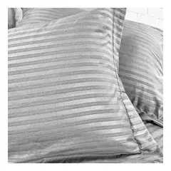 GENERICO - Plumon Edredon Cubrelecho Cama Sencilla + 2 Fundas Gris Plata