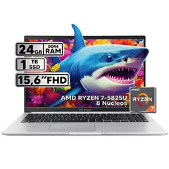 ASUS - PORTÁTIL RYZEN 7 24GB RAM 1TB SSD 15 FHD COOL SILVER
