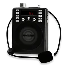 GENERICO - Parlante Amplificador Voz Recargable Micrófono Diadema Radio