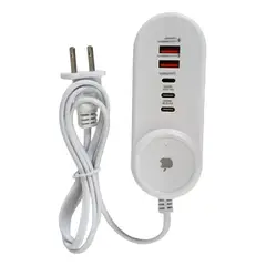 GENERICO - Multitoma Carga Rápida Compatible Lightning Tipo C Usb 25w