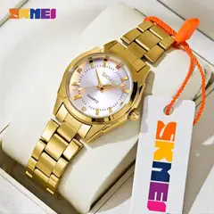 SKMEI - Reloj 1620 Mujer Dorado En Acero Original