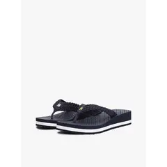 TOMMY HILFIGER - Sandalias azul de cuña con monograma TH