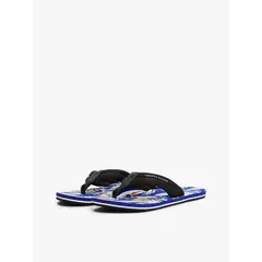TOMMY HILFIGER - Sandalias negro con estampado en la plantilla