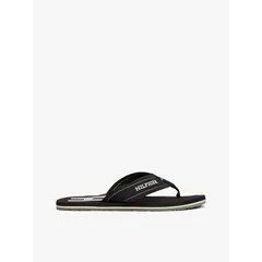 TOMMY HILFIGER - Sandalias negro con monotipo Hilfiger