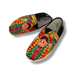XIAN SHOES - Alpargata clasica mujer virgen guadalupe negro T90