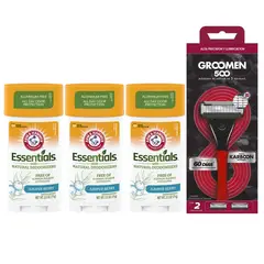 GROOMEN - Pack x3 Desodorante Arm&Hammer + Máquina 500 X2 Rto