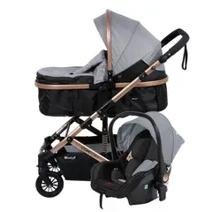 EBABY - Coche De Bebe Moisés Portabebé Con Función Silla De Auto