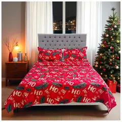 HOGARETO - Edredón Unifaz Navidad Cama Doble