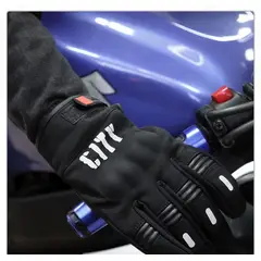 GENERICO - GUANTES PARA MOTO PROFESIONALES - COLOR NEGRO - TALLA L