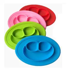 BEBESIT - PLATO SILICONA LIBRE DE BPA PARA BEBES ROSAA