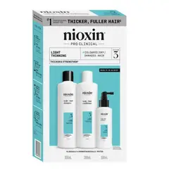 NIOXIN - Kit 3 Sistema Anticaida Pelo 300ml Pelo Con Tinte