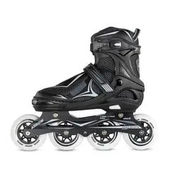 QMAX - Patines Semiprofesionales en Linea Ajustables Arrow M Negro 35-38