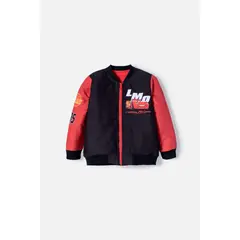 DISNEY - Chaqueta de Cars con cierre negro y rojo para niño 2T a 6T.