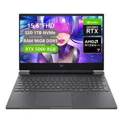 HP - PORTATIL VICTUS 15-FB3001NR RYZEN AI 7 350 RAM 96GB SSD 1TB RTX 5060 8GB FHD