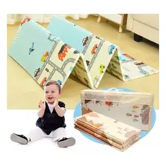 GENERICO - Tapete Plegable Gateo Bebé Doble Faz 200x150 Cm