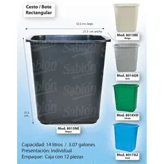 AZOR - CESTO RECTANGULAR