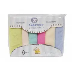 GENERICO - Set De Paños Babitas Baberos Unisex Gerber x 6