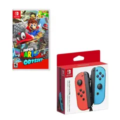 NINTENDO - Control Switch Joy-con Neon Con Juego Super Mario Odyssey