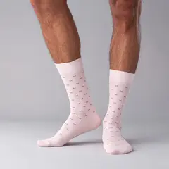 MARIO HERNANDEZ - Medias Monograma Extrafina Rosado MH Socks