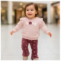 AMERICAN GENERICS - Conjunto para Bebé Niña Buso y Pantalón para Bebé Niña Ropa Cómoda
