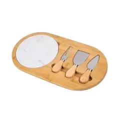 OEM - Tabla De Queso Con Kit De Cuchillo Espátula Y Tenedor
