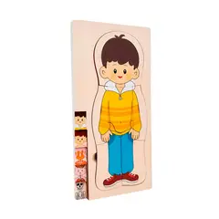 GENERICO - Juego De Mesa Rompecabezas Partes Del Cuerpo Interactiva