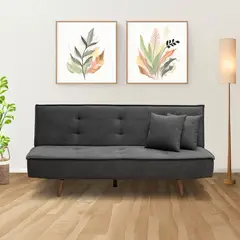 ELITE LIVING - SOFA CAMA BELLINI  TIPO MICROFIBRA HUMO