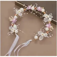 BABY BEE - Balacas Diadema Floral Accesorios Cabello Primera Comunión Matrimonio