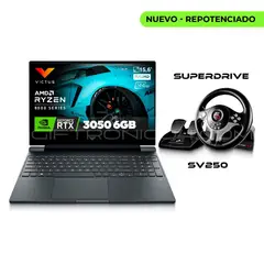 HP - Portátil Gamer Victus AMD Ryzen 5-8645HS 16GB Ram 512GB SSD RTX 3050 6GB Incluye Volante + Pedales