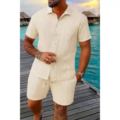 ABC - Conjunto hombre playa camiseta pantaloneta