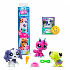 BASIC - JUGUETES COLECCIONABLES DE LITTLEST PET SHOP PET TRIO IN TUBE WAVE 3 - SURTIDO