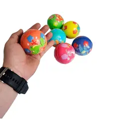 GENERICO - Pelota Bola Antiestrés Multicolor Dinosaurio X 6 Unidades