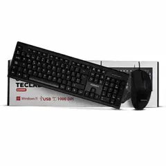 GENERICO - COMBO DE TECLADO Y MOUSE ALAMBRICO USB NEGRO OX905 ICONNEX