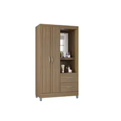 GENERICO - Clóset Dayzok Armarios 4 Puertas 2 Cajones Con Espejo