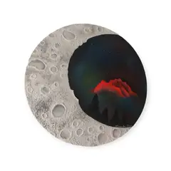GENERICO - Obra de arte Luna Universo - Acrilico relieve sobre lienzo
