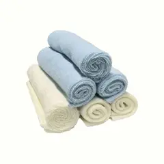 NUBBA - Set x 6 toallitas babitas Beige/Azul