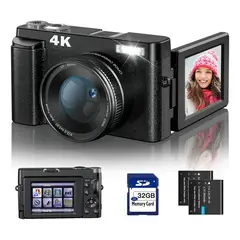 GENERICO - Camara Digital 4K Femivo Para Vlogging Y Fotografia 48MP Con Enfoque Automático