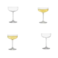 LIBBEY - SET X 4 COPAS COUPE PANELLO LINEAR