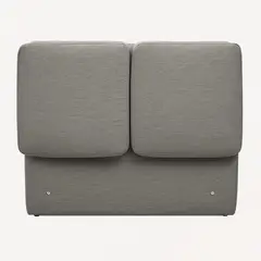 MUEBLES FIOTTI - Cabecero doble 145 cm + Base cama Tapizada 140 cm Mezzotapiz Gris