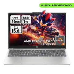 HP - PORTÁTIL RYZEN 5 7520U 16GB RAM 1TB SSD 15.6" HD LED