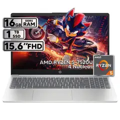 HP - PORTÁTIL RYZEN 5 7820U 16GB RAM 1TB SSD 15.6" HD LED